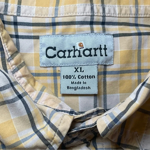 Carhartt S148 Short Sleeve Plaid Shirt Men's XL Button Down 100% Cotton Outdoor - Picture 6 of 11